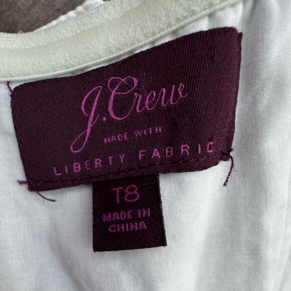 J Crew x Liberty of London Wiltshire Fit & Flare Midi Dress, Floral Berry, Sz 8T - Picture 17 of 17